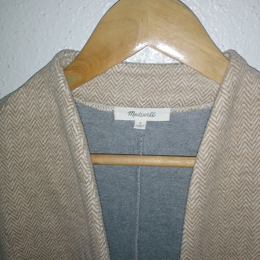 MADEWELL S Stanza Camel Herringbone Coat - Picture 7 of 15
